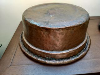 Caldero grande antiguo italiano de cobre