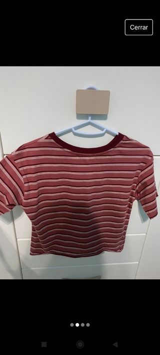 Camiseta crop manga corta