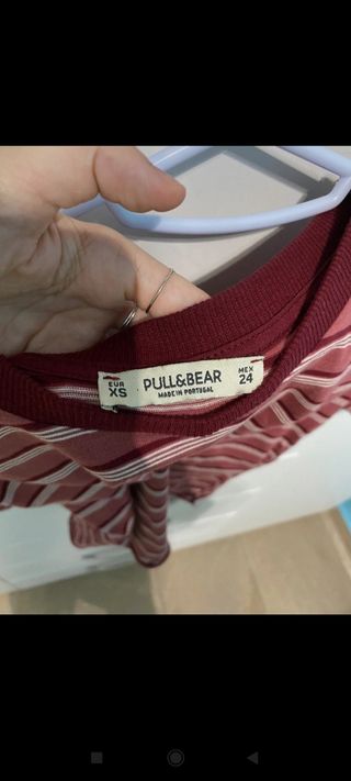 Camiseta crop manga corta