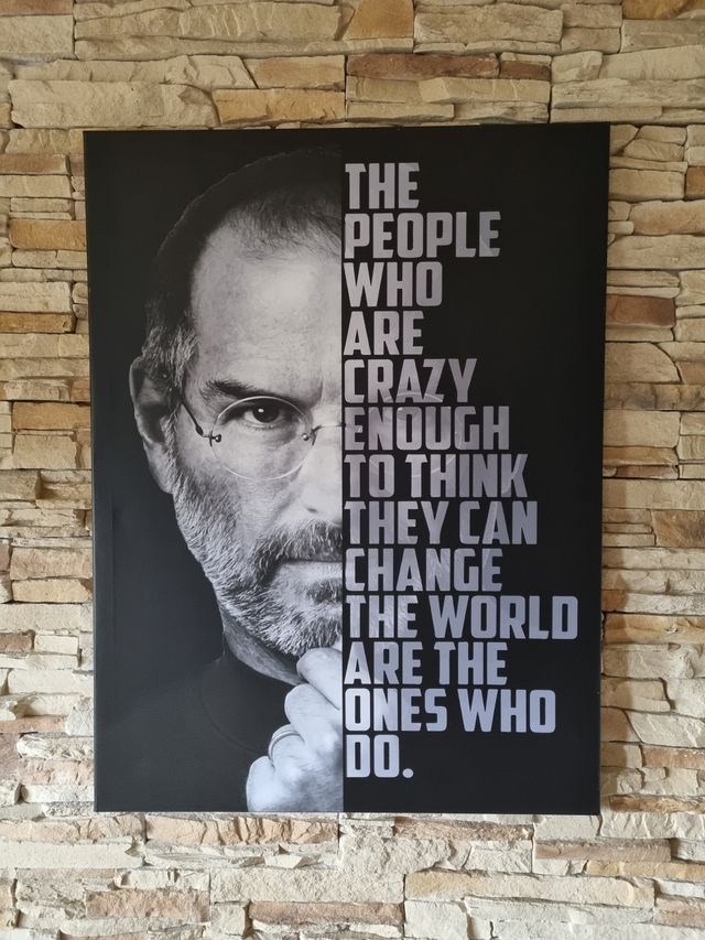 Cita inspiradora de Steve Jobs en Lienzo