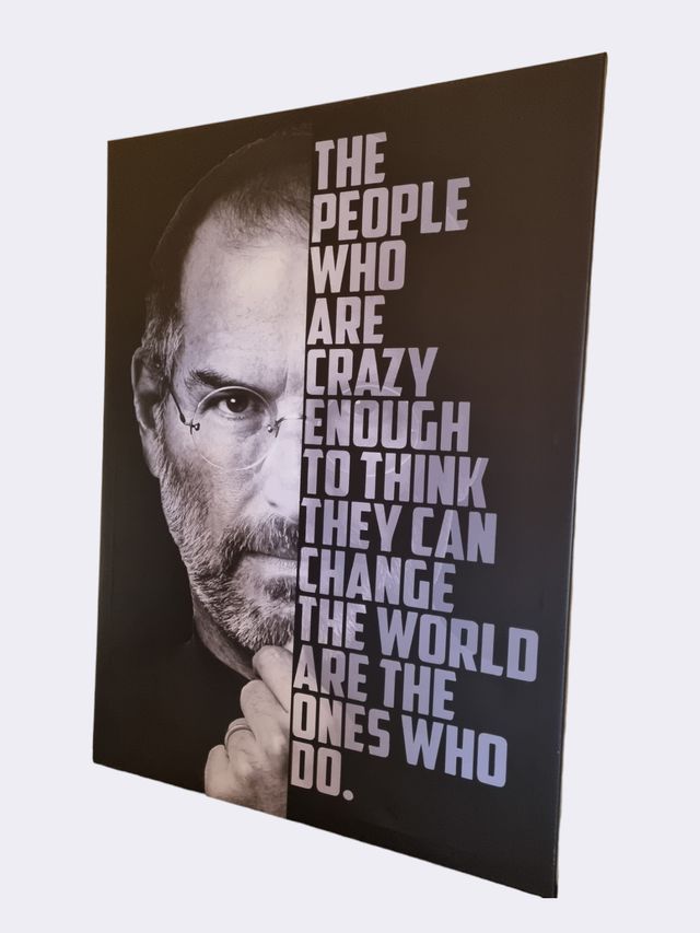 Cita inspiradora de Steve Jobs en Lienzo