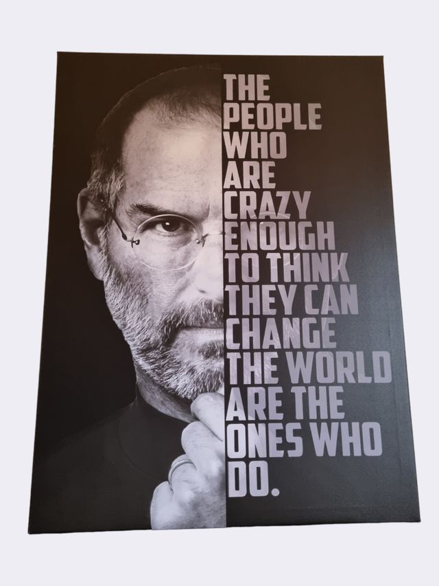 Cita inspiradora de Steve Jobs en Lienzo