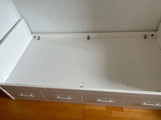 Cama individual con almacenimiento