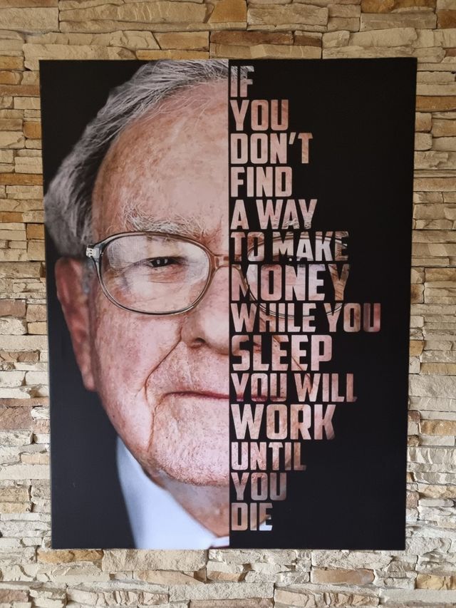 Cita inspiradora de Warren Buffet en Lienzo