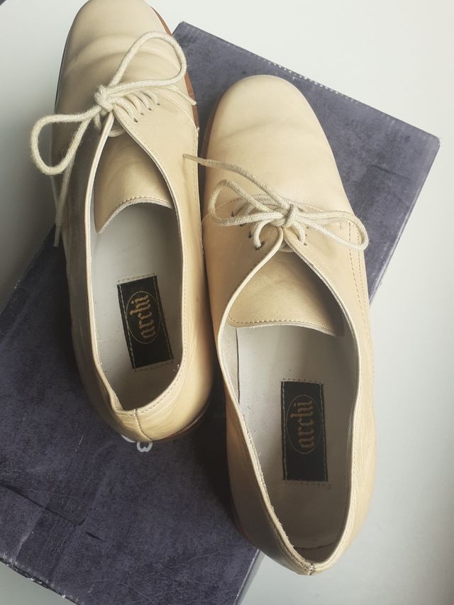 Zapatos cordones piel