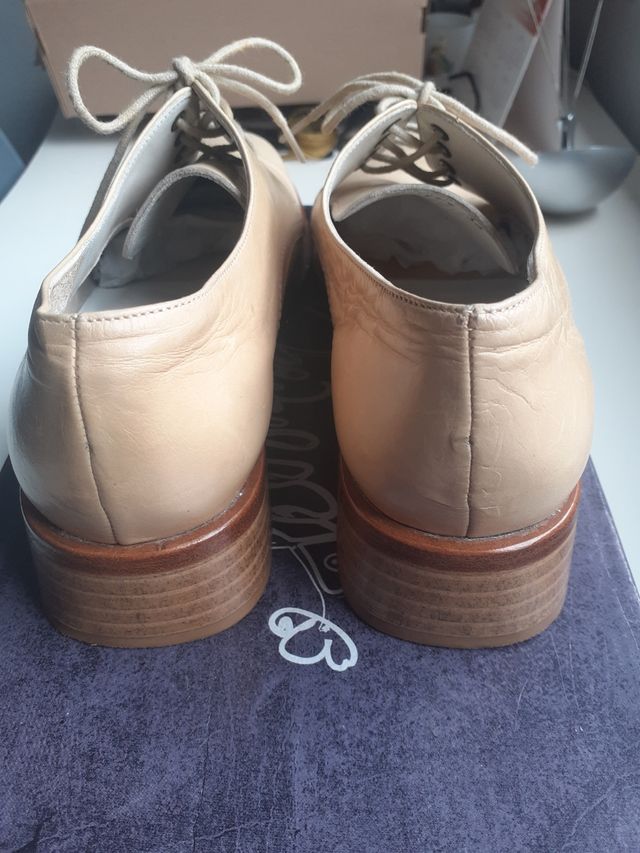 Zapatos cordones piel