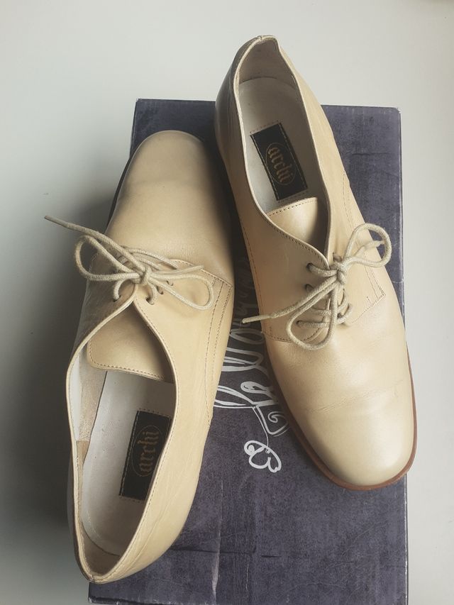 Zapatos cordones piel