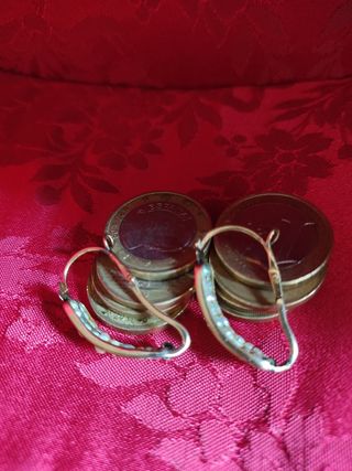 Pendientes de segoviana antiguos de oro
