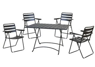 Mery Pieghevole (1 Tavolo 4 Sedie) Acciaio - Color
