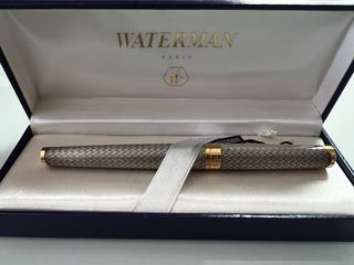 PLUMA WATERMAN PARIS PLATA Y ORO 