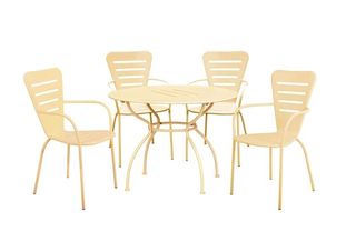 Ginevra Big (1 Tavolo 4 Sedie) Acciaio - Colore Cr