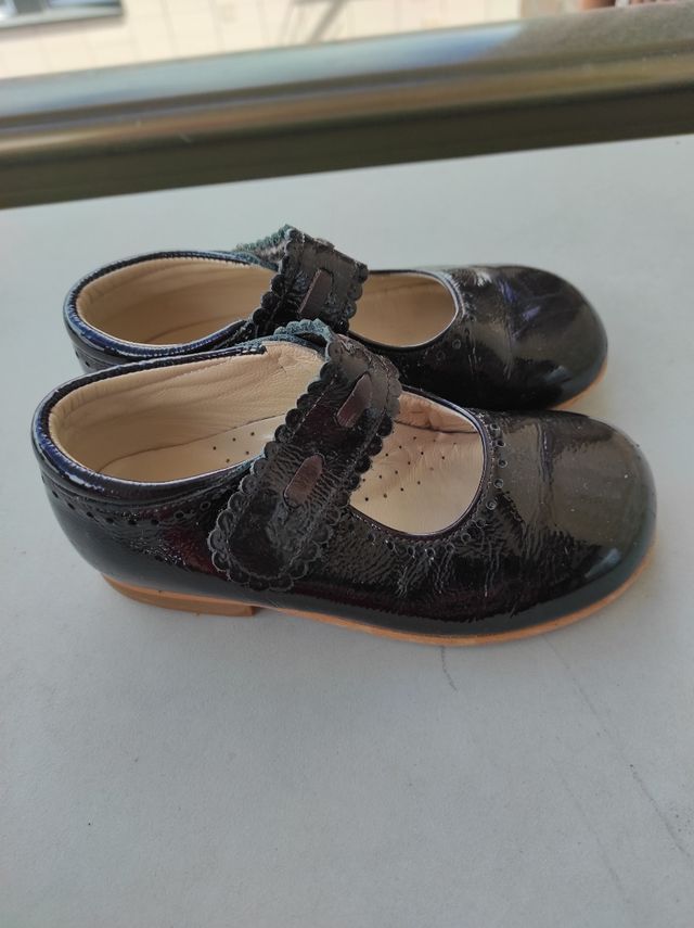 Bailarinas de piel negras talla 24