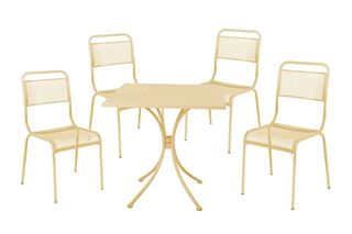 Ocean Cream (1 Tavolo 4 Sedie)Acciaio - Colore Cr