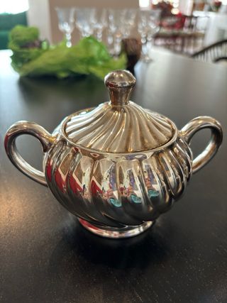 Juego cafe de plata y porcelana