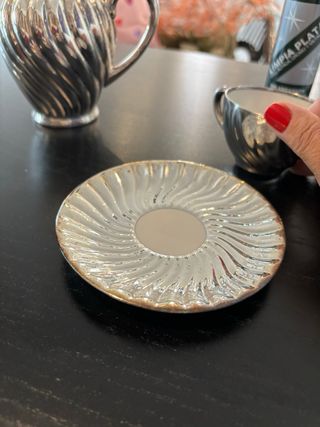 Juego cafe de plata y porcelana