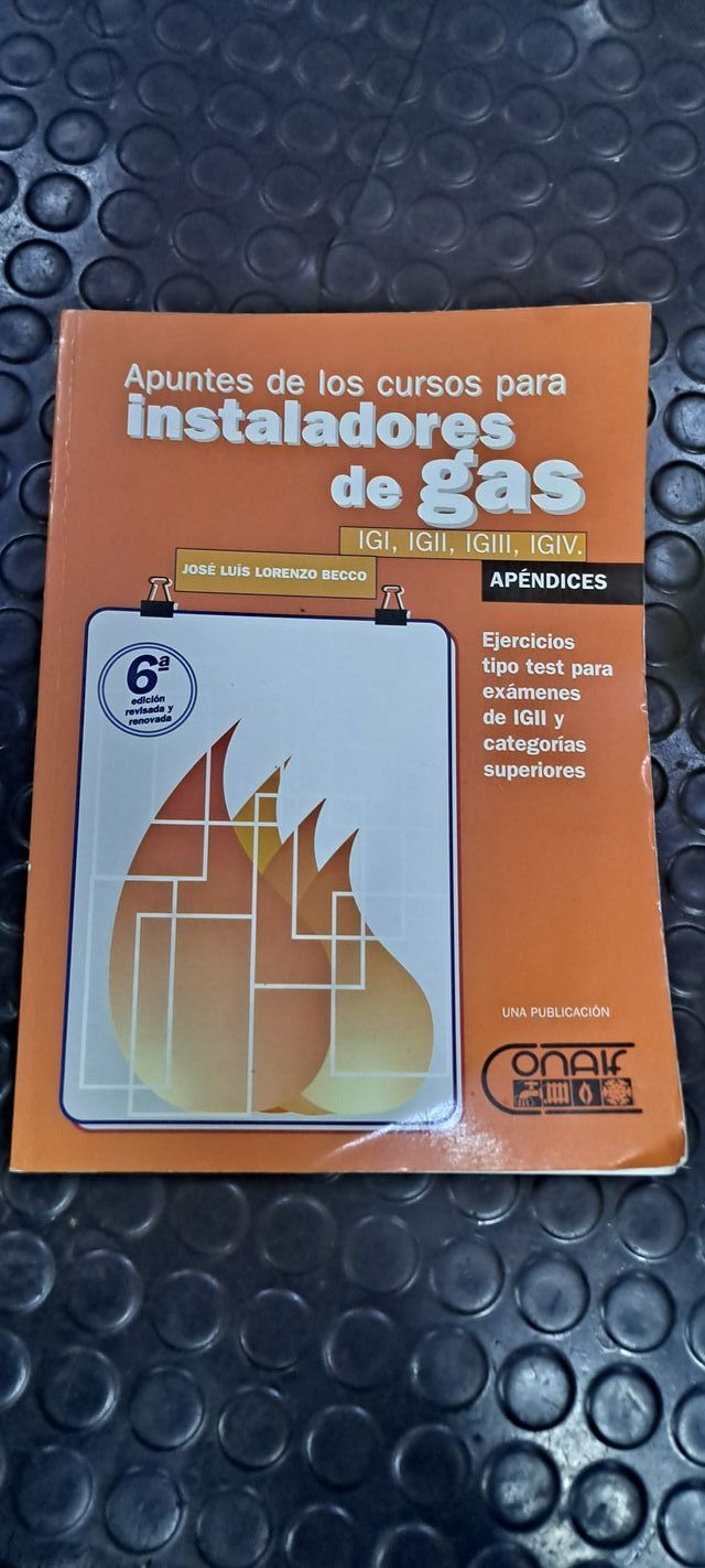 Libros de instalador de gas.