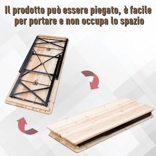 Set Birreria 1 Tavolo (120x50cm) 2 Panche (120x25c
