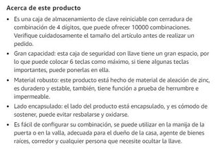 CAJA SEGURIDAD FORMA CANDADO CON CONTRASEÑA