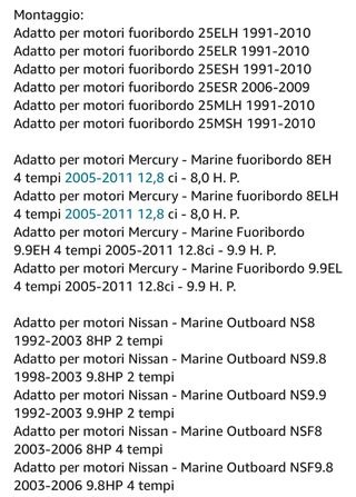 Motorino di avviamento fuoribordo 