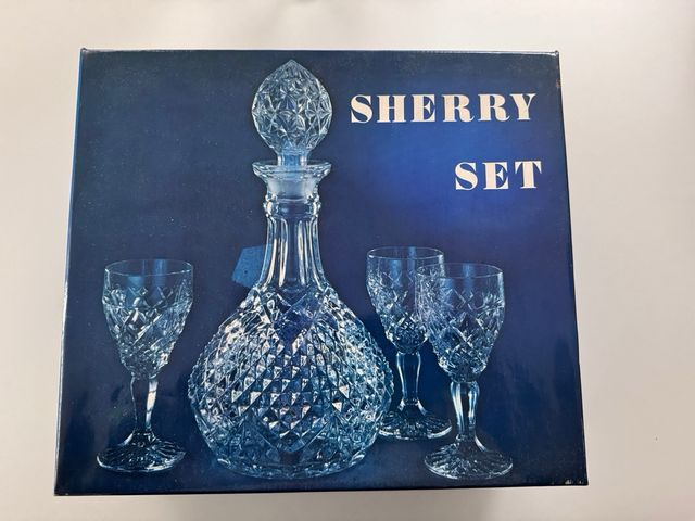 Sherry set de cristal de bohemia