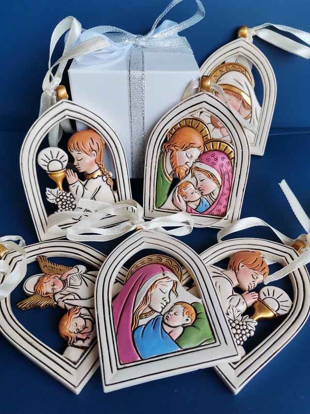 Bomboniere comunione cresima battesimo sacra famig