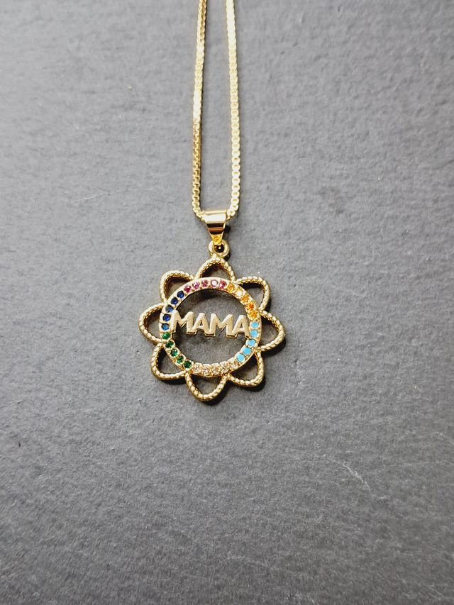 COLGANTE DÍA DE LA MADRE MODELO FLOR CIRCONITAS