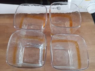 Set 4 bicchieri quadrati