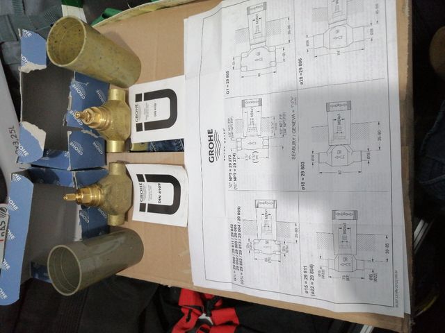 2 Llaves de paso de agua din 4109 Grohe