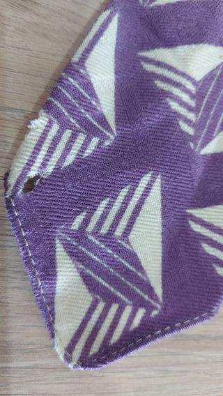 Cravatta vintage lana viola con difetto