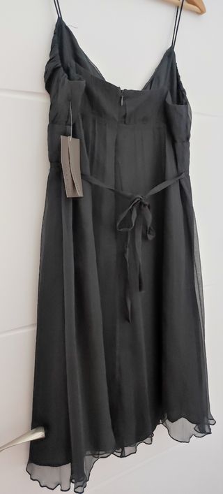 Vestido Zara, tul y seda natural. Nuevo