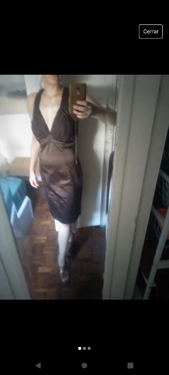 Vestido evento mujer Marrón Chocolate