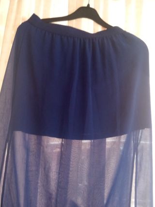 Minifalda con gasa larga  de h&m
