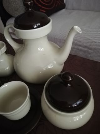 Juego de cafe bicolor