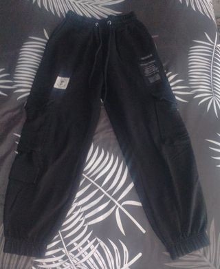 Pantalón ancho tipo chándal con bolsillos -  XS