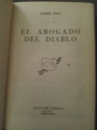 libro el abogado del diablo de Morris west