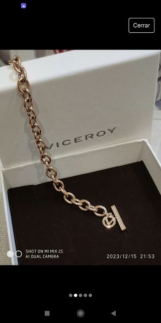 Pulsera Viceroy de acero en oro rosado nueva