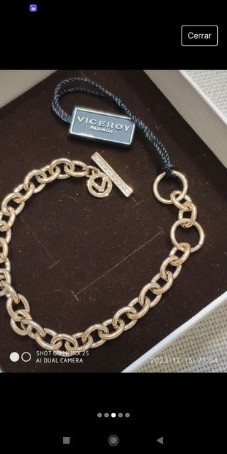 Pulsera Viceroy de acero en oro rosado nueva