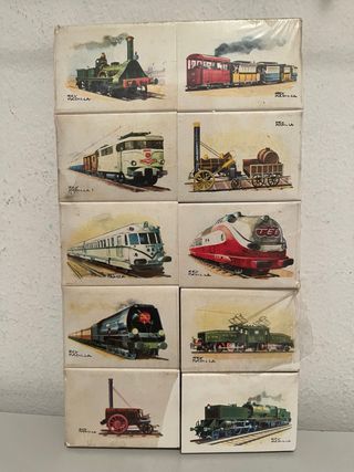 Lote cerillas trenes Fosforera Española