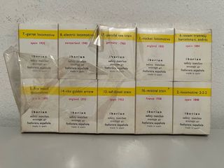 Lote cerillas trenes Fosforera Española