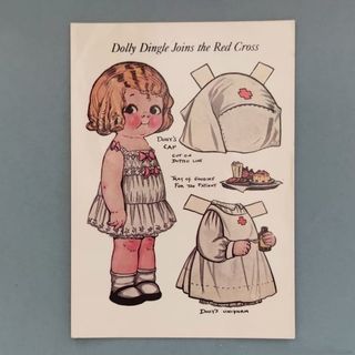 Marco con postal Dolly Dingle en Cruz Roja