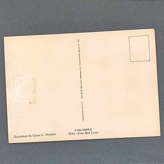 Marco con postal Dolly Dingle en Cruz Roja