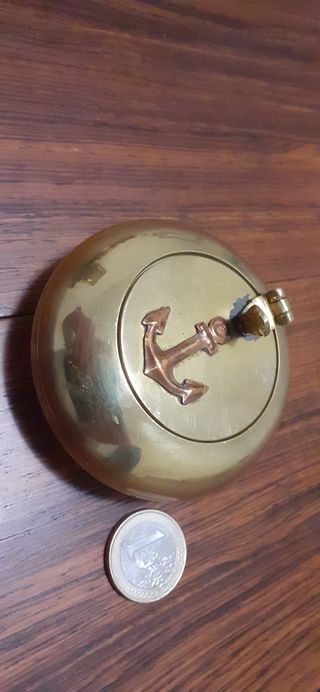 Bronce cenicero inglés antiguo náutico marinero.