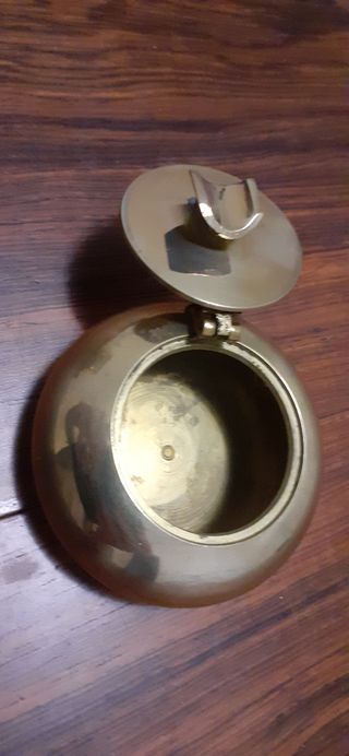 Bronce cenicero inglés antiguo náutico marinero.