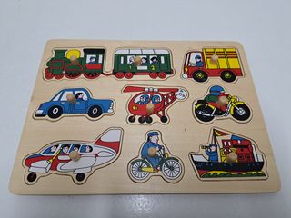 Puzzle madera vehículos
