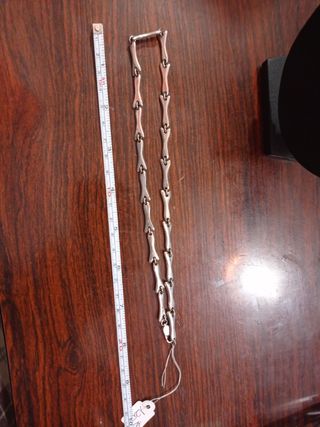 Cadena de plata huesos maciza 
