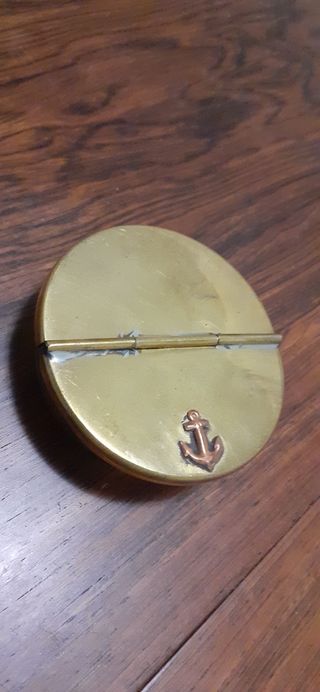 Bronce cenicero inglés antiguo náutico marinero.