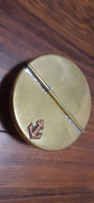 Bronce cenicero inglés antiguo náutico marinero.