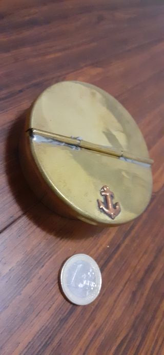 Bronce cenicero inglés antiguo náutico marinero.