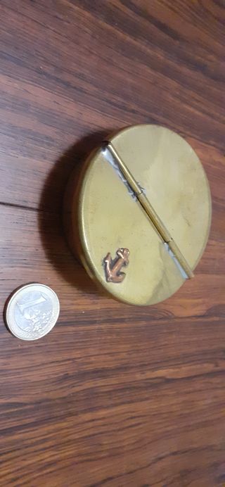 Bronce cenicero inglés antiguo náutico marinero.