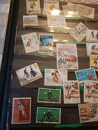 LOTE SELLOS ANTIGUOS BICICLETAS